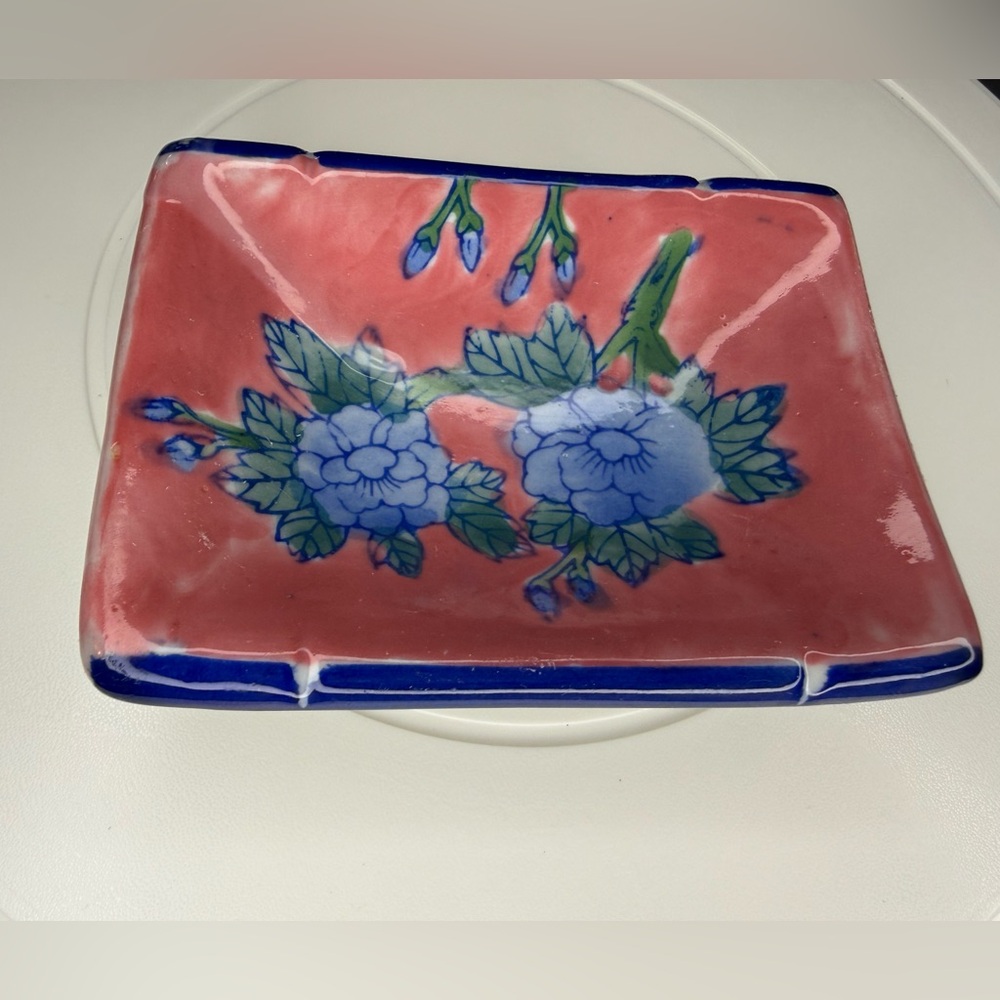 Ben Rickert Painted Pottery Soap Dish